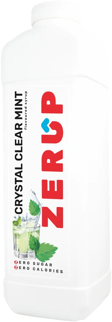 Zerup Crystal Clear Mint syrup 1L bottle